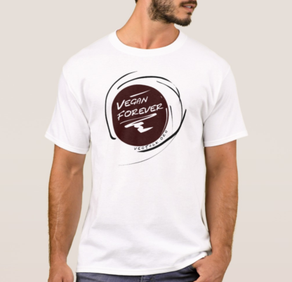 Forever vegan men white t-shirt