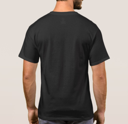 Dark t-shirt for men back