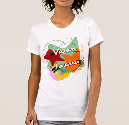 Vegan Forever white women alternative tshirt